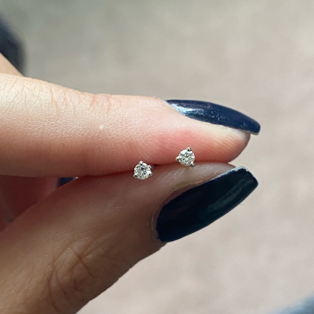 Diamond Studs G-H/SI, 14k solid white gold